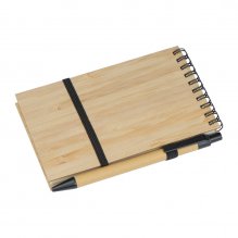 Bloc notes cu coperta din bambus A6