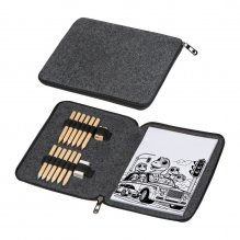 Set de desen in etui din pasla Set de desen in etui din pasla