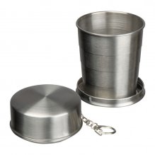 Pahar de baut pliabil din otel inoxidabil, 250 ml Pahar de baut pliabil din otel inoxidabil, 250 ml