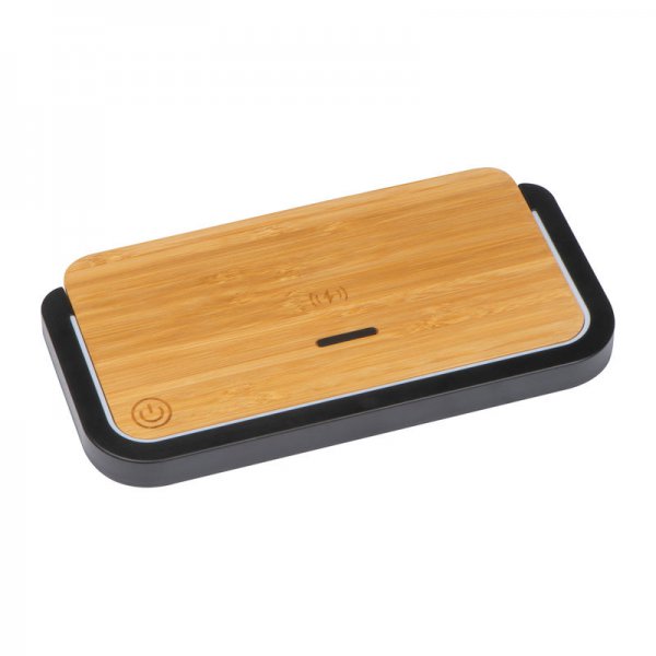 Incarcator wireless din bambus