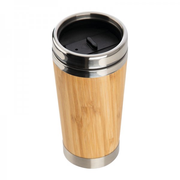 Cana termos cu acoperire bambus 400ml